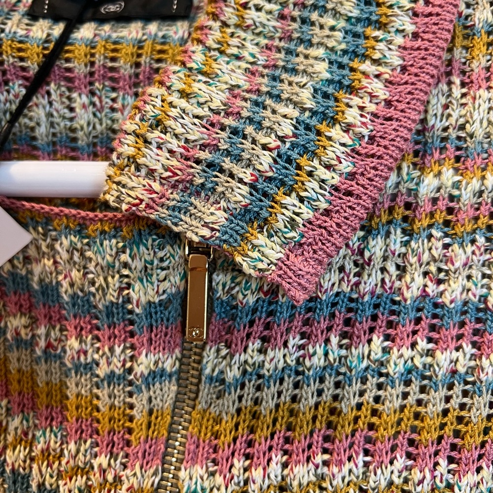 Chanel tweed sweater zip up jacket - Picture 6 of 9